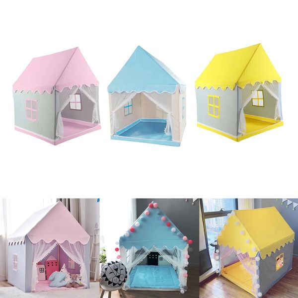 Crianças jogar tenda para menino menina bebê jogar casa criança decoração tenda brinquedos princesa indiano pequena casa jogo grande castelo 240110