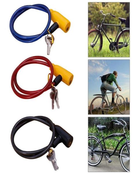 Trava de segurança para bicicleta de metal, trava de segurança antifurto universal para bicicleta, motocicleta, veículo elétrico, trava de segurança com 2 chaves, peças de bicicleta8945946