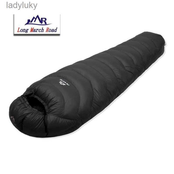 Schlafsäcke LMR Füllung 2800G/3000G Weiße Gänsedaunen Wasserdichtes Nylon Bequemer Winter Warmer Mumienschlafsack für Erwachsene Outdoor Camping TourL240111