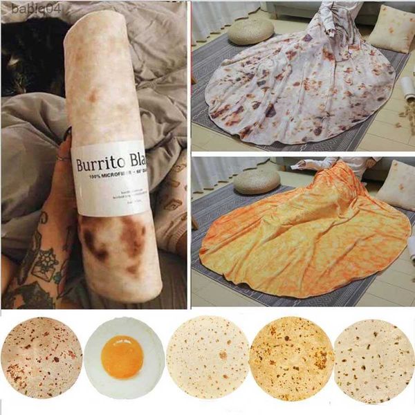 Одеяла теплое коралловое флисовое одеяло для тортильи для пиццы мексиканское круглой формы из лаваша, шерстяное плед для дивана, плюшевое покрывало, зимнее одеяло