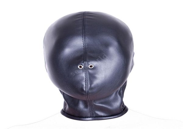 Morbido cappuccio in pelle PU Maschera Cappuccio Bondage Benda Giocattoli del sesso per coppie BDSM Gioco per adulti Fantasia Sesso Cosplay Restrizioni Prodotto del sesso q5399464