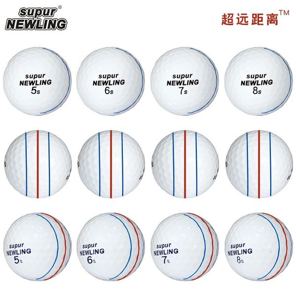 12 PCS Golf Balls Supur Ling Üçlü Parça Uzun Mesafe 3 Parçalar Golf Balo 3 Hat Marka Oyunu Top Damla Gemi 240110