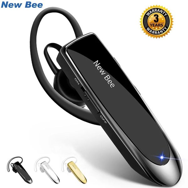 Fones de ouvido nova abelha bluetooth v5.0 fone de ouvido sem fio handsfree 22h música com microfone cvc6.0 para negócios/condução