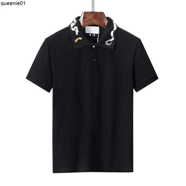 Polos pour hommes Polo à rayures de concepteur T-shirts Polos de serpent Bee Floral Mens High Street Fashion Horse Luxe