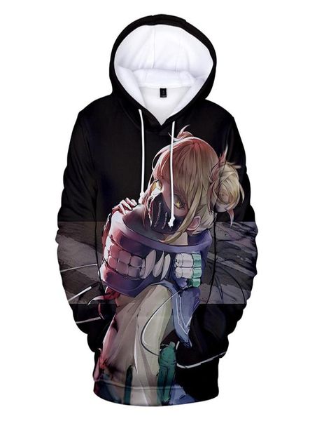 Men039s Felpe con cappuccio Felpe 3D Stampa My Hero Academia Himiko Toga Felpa con cappuccio MenWomen039s Cosplay Boy Girl Tops Anime Bambini Clo6721987