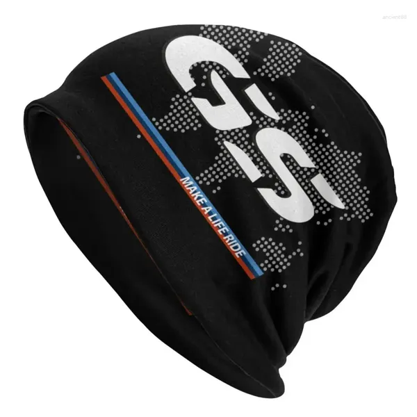 Berets fazem um passeio de vida gs motocicleta aventura gorro gorro tricô chapéu mulheres homens unisex inverno quente crânios beanies bonés yera