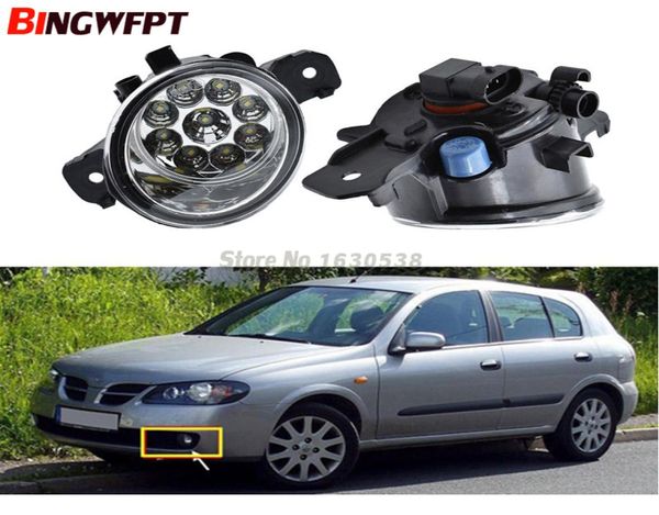 Conjunto de lâmpadas led para neblina, 2 peças, luzes de neblina para nissan almera urvan versa march platina rogue 20012015, lâmpada halógena 5076742