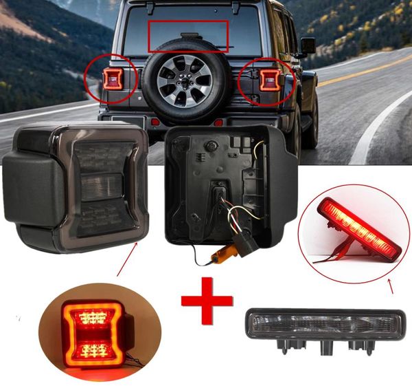 Novas luzes traseiras led para jeep wrangler jl 2018 2019 lanternas traseiras reversas com jl 3ª luz de freio lamp1082931