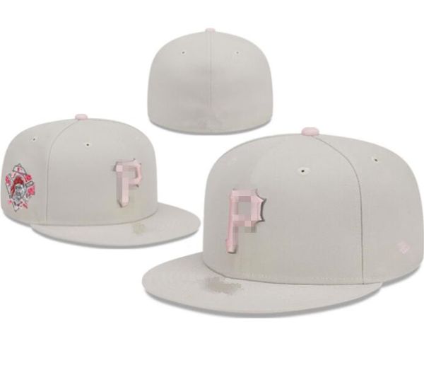 Pirati da baseball da uomo Cappelli aderenti taglia LA Cappelli snapback World Series bianco Hip Hop SOX Cappellini sportivi Chapeau Rose Stitch Heart 