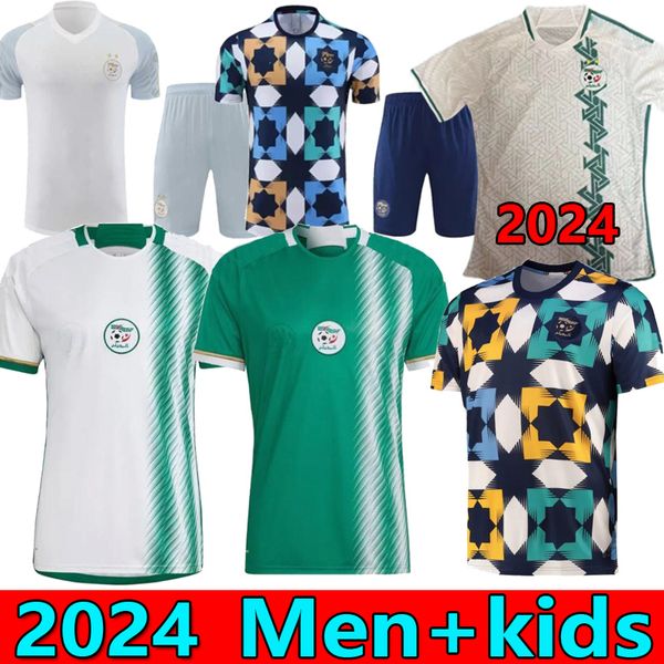 2023 2024 Argélia Camisas de futebol Duas estrelas CHAIBI AOUAR FEGHOULI GOUIRI MAHREZ BELAILI SLIMANI BENNACER BENSEBAINI camisa de futebol de treinamento nacional