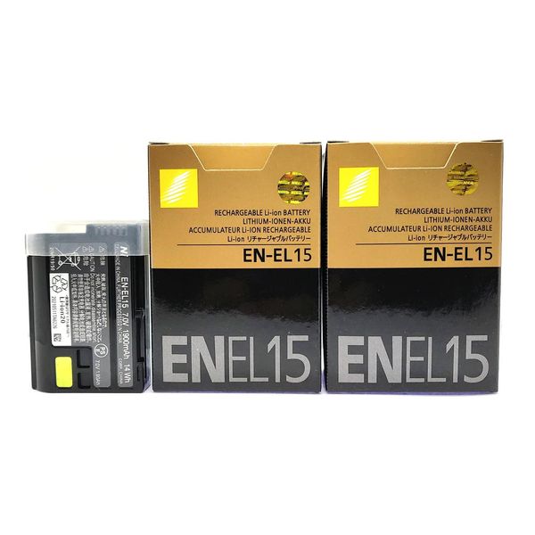 Conectores 1/2 peças originais enel15 enel15 en el15 bateria para câmera nikon d600 d610 d600e d800 d800e d810 d7000 7100 d750