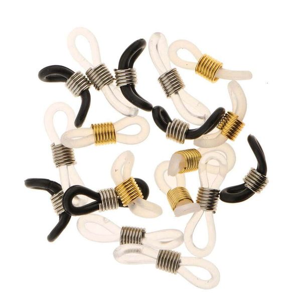 Pacote de 18 conectores de extremidades de laço de borracha ajustáveis para extremidades de óculos para corrente de suporte de óculos