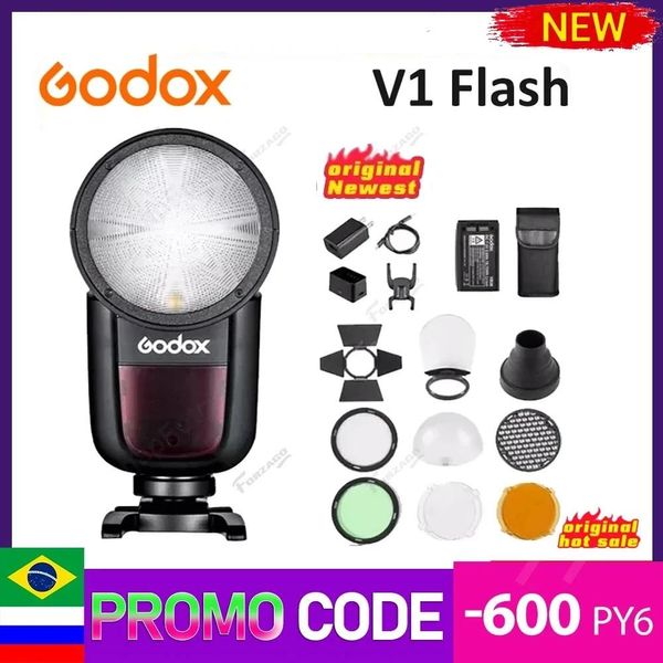 Accessori Godox V1 Flash Lux Junior Senior V1s/v1n/v1c Ttl Camera Speedlight Studio Light per Sony Niko Canon Fujifilm Olympus Pentax Cam