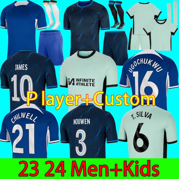 23 24 ENZO Fußballtrikots Herren Kinder Kits Fußballtrikot NKUNKU N.JACKSON 2024 Vereinstrikot STERLING PULISIC STERLING JAMES KOULIBALY AZPILICUETA HAVERTZ FOFANA