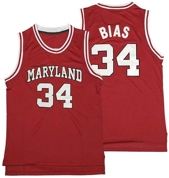 Stitching Len 34 Bias Maryland Terrapins Movie Basketball-Trikots Herren S M L XL XXL XXXL9984209