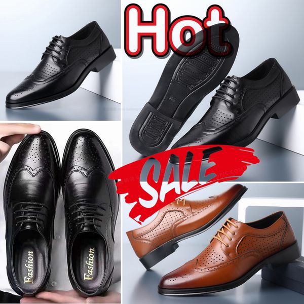 Qualidade superior conforto sapatos de couro de negócios homens casuais sapatos de couro formal simples designer mocassins sapatos masculinos apartamentos casamento eur38-47