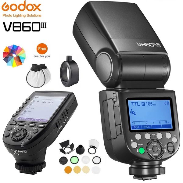 Adattatori Godox V860iii V860iic V860iiin 860iii Speedlite Flash per fotocamera Ttl Hss Flash per fotocamera Canon Sony Nikon Fuji Olympus Pentax