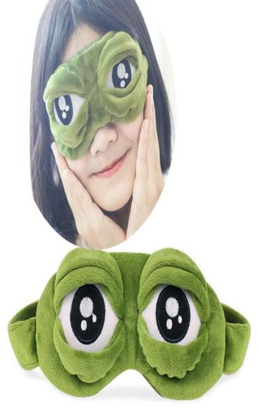 Милая грустная лягушка 3D маска для глаз чехол для сна забавный отдых для сна аниме костюмы для косплея аксессуары Gift3612476
