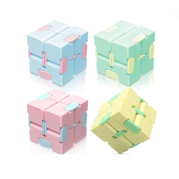 Cubo color caramello Giocattolo agitato Giocattolo puzzle di decompressione Giocattolo per dita Spinner per mani Giocattoli divertenti Regalo antistress per bambini adulti