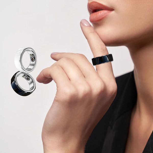 Smart Ring Impermeabile Universale Indossare Smart Ring Health Tracker Anello in ceramica Frequenza cardiaca Sonno Monitoraggio dell'ossigeno nel sangue 240110