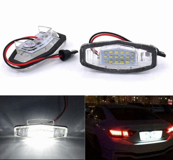 2 pezzi di errore LED bianco numero lampada luce targa per Honda Civic City Legend Accord7065172