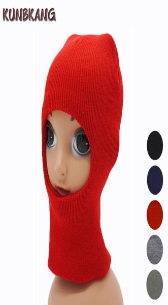 Novas crianças crianças inverno máscara facial esportes quentes de malha chapéu térmico meninos meninas à prova de vento máscara de inverno chapéu de esqui crianças balaclava5199042