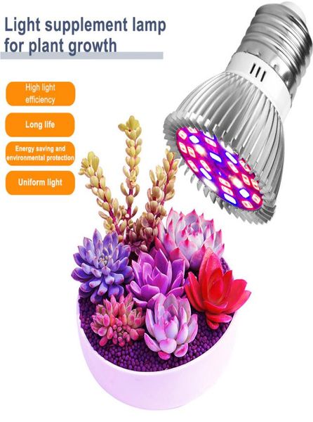 İndirim Fito lambaları Tam Spektrum E27 LED Bitki Işığı Büyüme Lambası E14 Bitkiler için LED 18W 28W Fitolampy Sera Çadır Amvları UV IR2032827