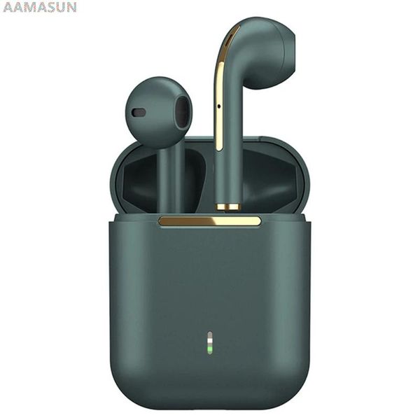 Kopfhörer Aamasun J18 Tws Bluetooth-Kopfhörer Stereo True Wireless Headset Ohrhörer In-Ear-Freisprech-Kopfhörer Ohrhörer für Mobiltelefone