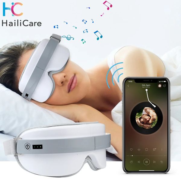 Электрический подогреваемый Bluetooth-массажер для глаз, очки, компресс, беспроводной массажный инструмент, инструменты для снятия усталости 240110
