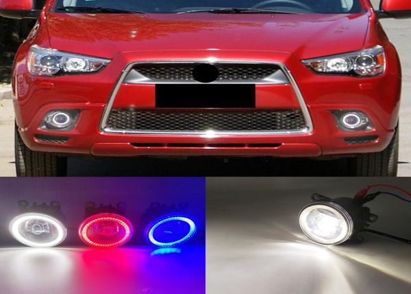 2 funktionen Für Mitsubishi ASX 2011 2018 Auto LED DRL Tagfahrlicht Auto Angel Eyes Nebel Lampe Foglight9453931