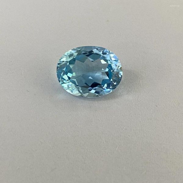 Diamanti sciolti dimensioni 10x12 mm taglio ovale topazio azzurro naturale pietre preziose di alta qualità