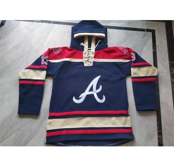 UF Özel Hokey Jersey Erkek Genç Kadınlar 13 Ronald Acuna Jr Legacy Lacer Hoodie Nadir Marcell Ozuna Dansby Swanson Austin Riley Mik3097299