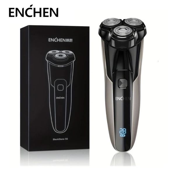 ENCHEN Blackstone5S Rasoio Elettrico da Uomo Rasoio Rotante Ricaricabile con Trimmer Popup Wet Dry Dual Use 240110