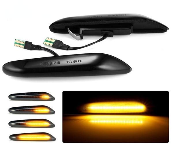 Carro led turn signal light lente de fumaça fluxo dinâmico luzes marcador laterais pisca lâmpada para bmw e90 e91 e92 e93 e60 e87 e82 e36 e61 x4036542