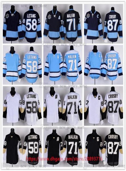 Movie College Vintage Ice Hockey Wears Jerseys Custom 58 KrisLetang 59 JakeGuentzel 66 MarioLemieux 71 EvgeniMalkin 72 PatricHornq1116480