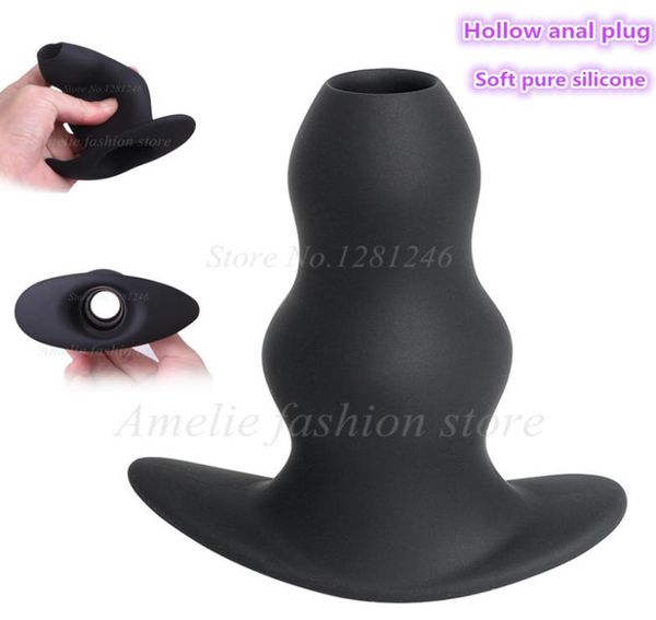 Hohl Anal Plug Einlauf Peep Anus Für Frau MenAnal Speculum Reinigung Silikon Butt Plug Prostata Massager Unisex Anal Sex Spielzeug S98653352