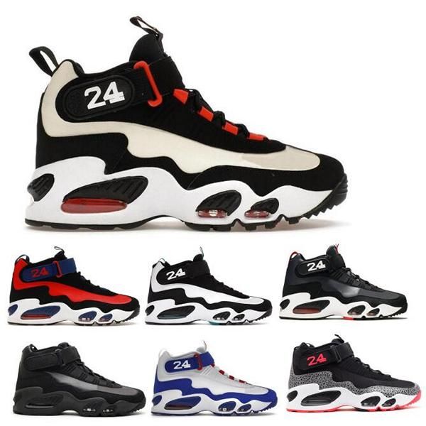 2024 Griffey1 Mens Basquete Sapatos Sneaker Maxes Amarelo EUA Safari Home Run Derby Água Doce Água Doce Varsity Royal Sport Trainer Tamanho 7 - 12