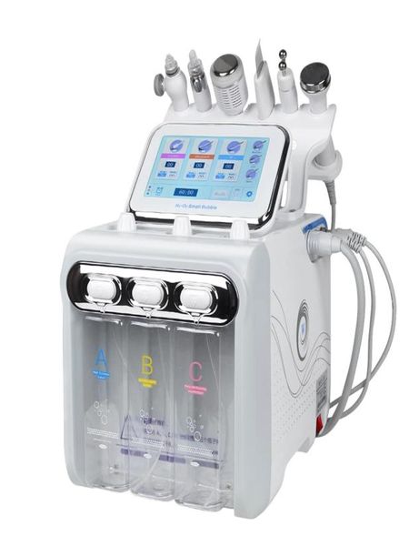 Novo 6 em 1 água oxigênio máquina hidrafacial cuidados com a pele profunda hidro dermoabrasão jet peel equipamento diamante microdermoabrasão ups1047339