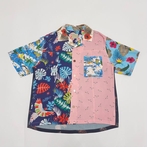 Camicia estiva nuova hawaiana Camicie da uomo a fiori Camicia oversize ampia da esterno