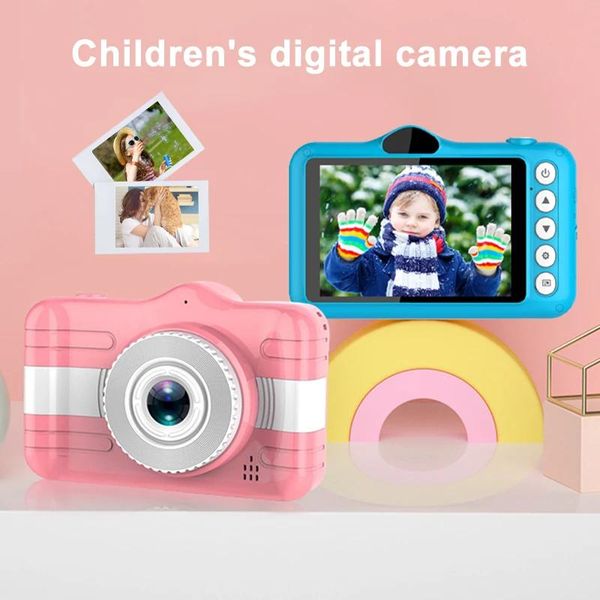 Fotocamere Macchina fotografica per bambini Fotocamera digitale da 3,5 pollici Macchina fotografica sveglia del fumetto Giocattoli Regalo di compleanno per bambini 12mp 1080p Videocamera per bambini