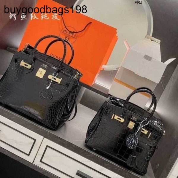 Bolsas de grife Womens Bag Platinum Crocodilo BK30BK25 Pure Cow Leather Handle Bom em transportar Handinhand Messenger B tem logotipo