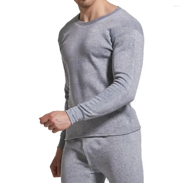 Homens sleepwear inverno roupa interior térmica define homens velo longo johns tops calças interior homem roupas pijamas terno 4xl