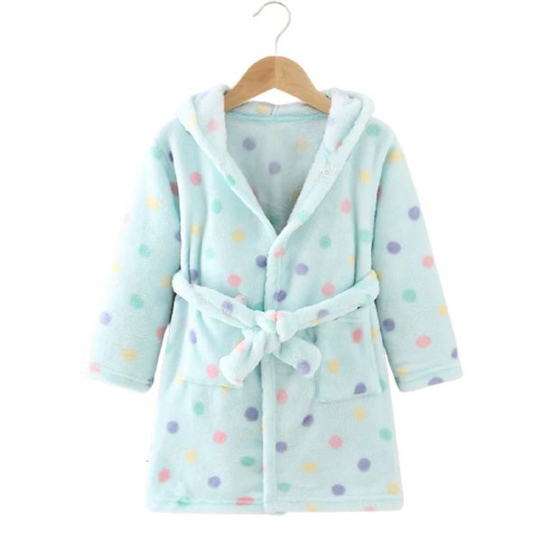 Bebê robe hoodies menina meninos pijamas inverno toalhas de banho crianças roupão macio pijamas roupas infantis quente homewear 240111