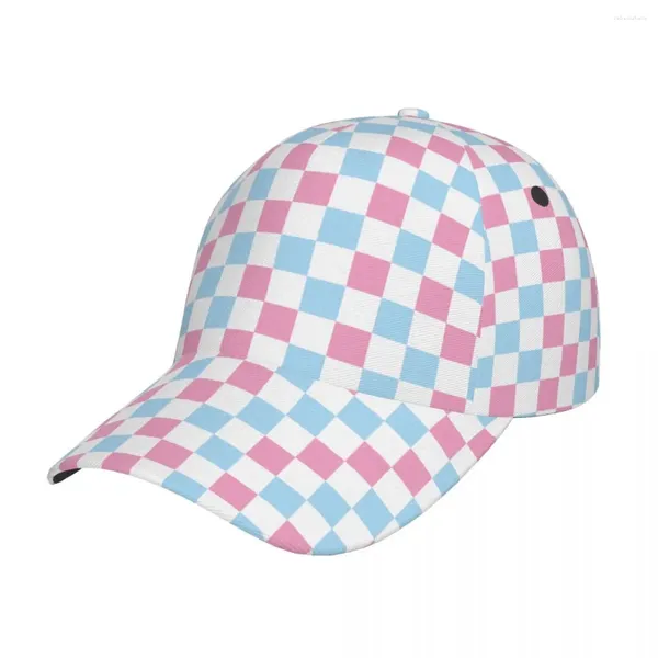 Cappellini da baseball Transgender Pride Flag Cappelli da camionista a quadri Accessori Cappello snapback a scacchi casual Casquette Suit per tutte le stagioni