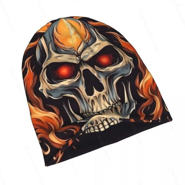 Berets Skullies Beanie Boy Inverno Vintage Quente Crânio Headwrap Mulheres Ano de Esqui Y2K Itens Originais Engraçados