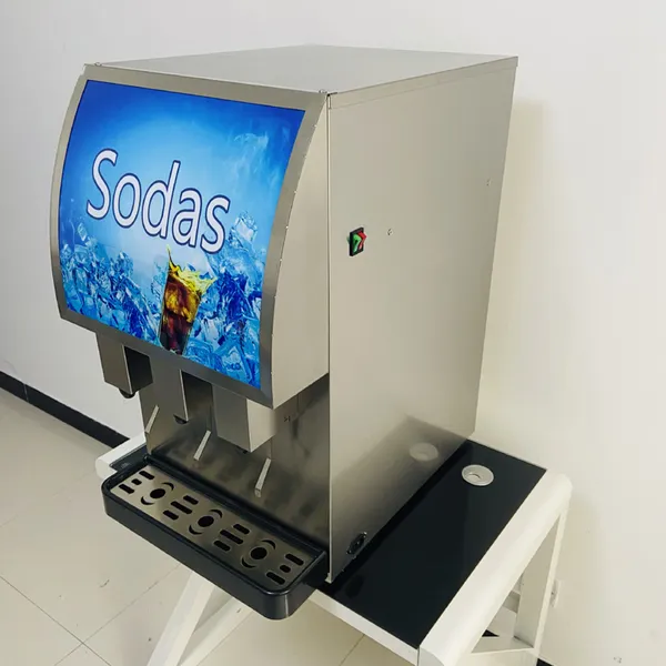 Машина для сока и холодных напитков с тремя вкусами Автомат для приготовления колы со льдом Торговый автомат для колы Автомат для безалкогольных напитков и кока-колы
