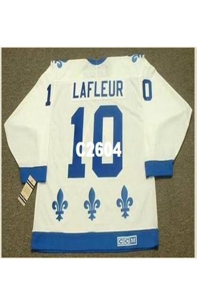 Männer 10 GUY LAFLEUR Quebec Nordiques 1990 CCM Vintage RETRO Away Home Away Home Hockey Jersey oder benutzerdefinierter Name oder Nummer im Retro-Stil J3263471