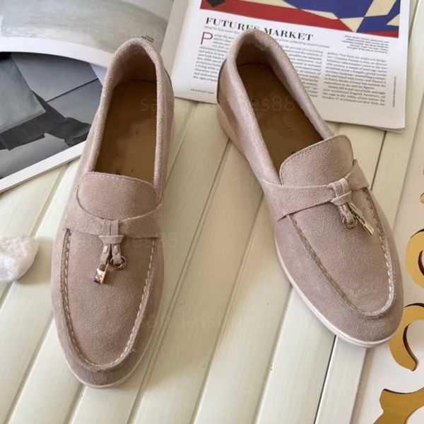 mocassini firmati uomo donna appartamenti scarpe eleganti pelle scamosciata pelle di mucca nodo lp charms estivi cammina mocassini tacco basso slip on mocassini morbidi mocassino business scarpe casual formali