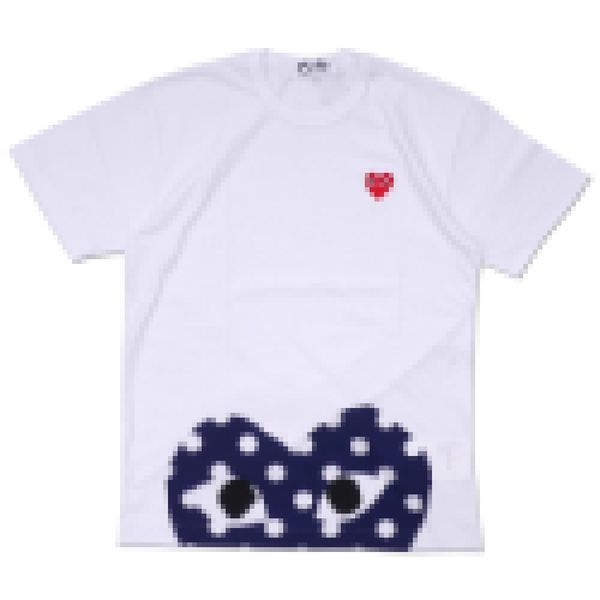 Дизайнерская футболка TEE Com Des Garcons PLAY Heart Emblem Print Футболка с короткими рукавами унисекс, Япония Лучшее качество, европейский размер