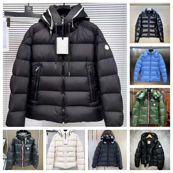 MONclair Classic Parkas Men Luxury Puffer Jackets TOP Luxury Designer Down Jacket Parka Man Epaulettes Tendência Inverno Jaquetas de algodão quente Casacos externos